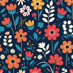 meadow floral pattern, Floral beauty
