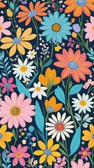 meadow floral pattern, Floral beauty
