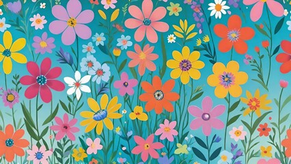 meadow floral pattern, Floral beauty