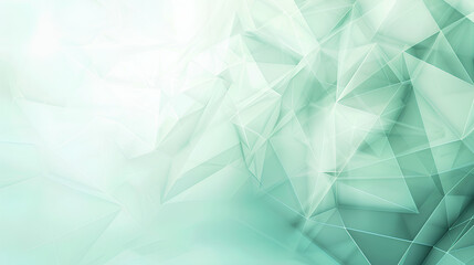 Abstract green and white geometric shapes background.
