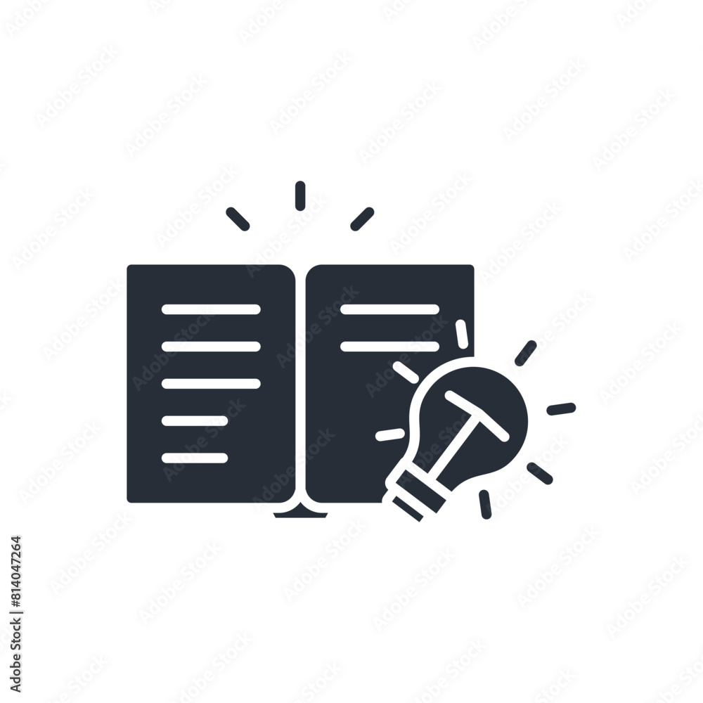 Poster knowledge icon. vector.editable stroke.linear style sign for use web design,logo.symbol illustration