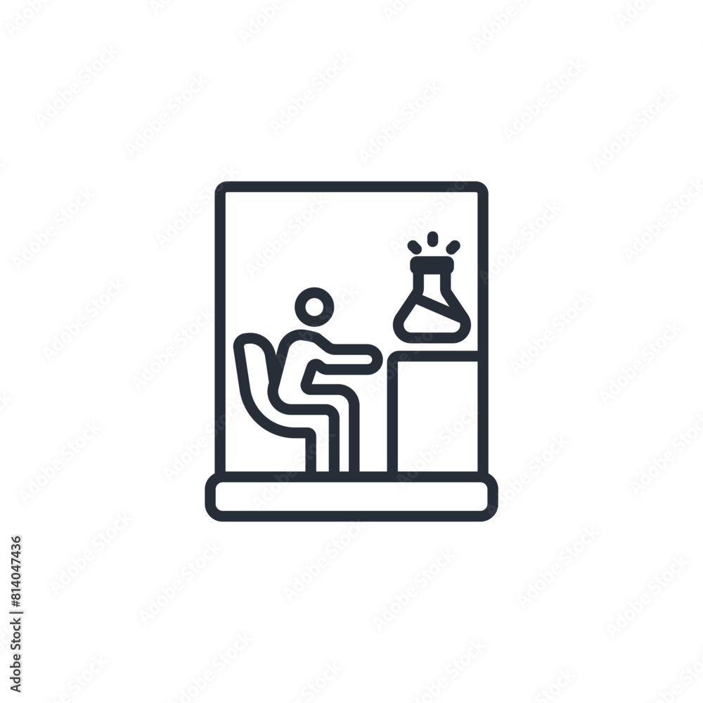 Poster laboratory icon. vector.editable stroke.linear style sign for use web design,logo.symbol illustratio
