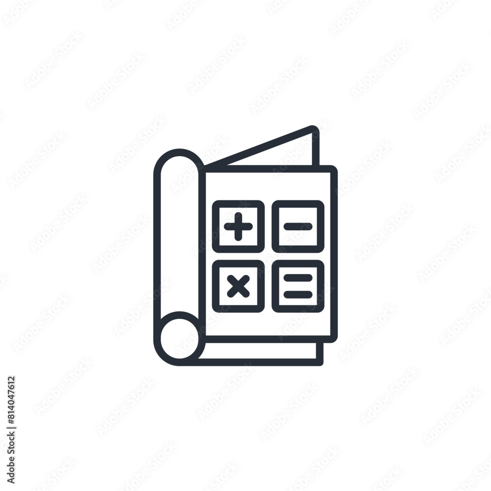 Poster mathematics icon. vector.editable stroke.linear style sign for use web design,logo.symbol illustrati