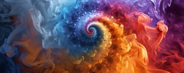 Colorful abstract smoke swirl background