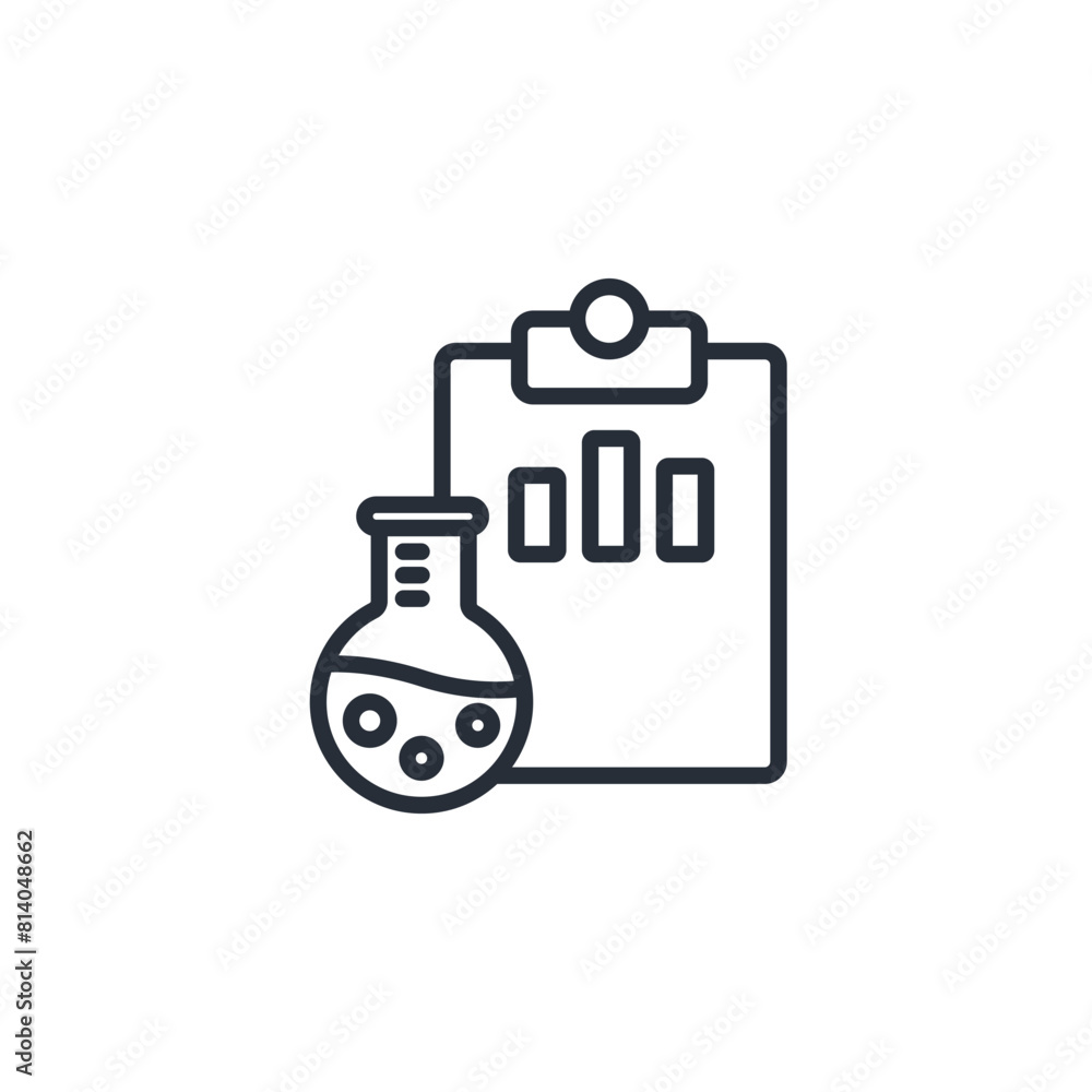 Poster scientific data icon. vector.editable stroke.linear style sign for use web design,logo.symbol illust