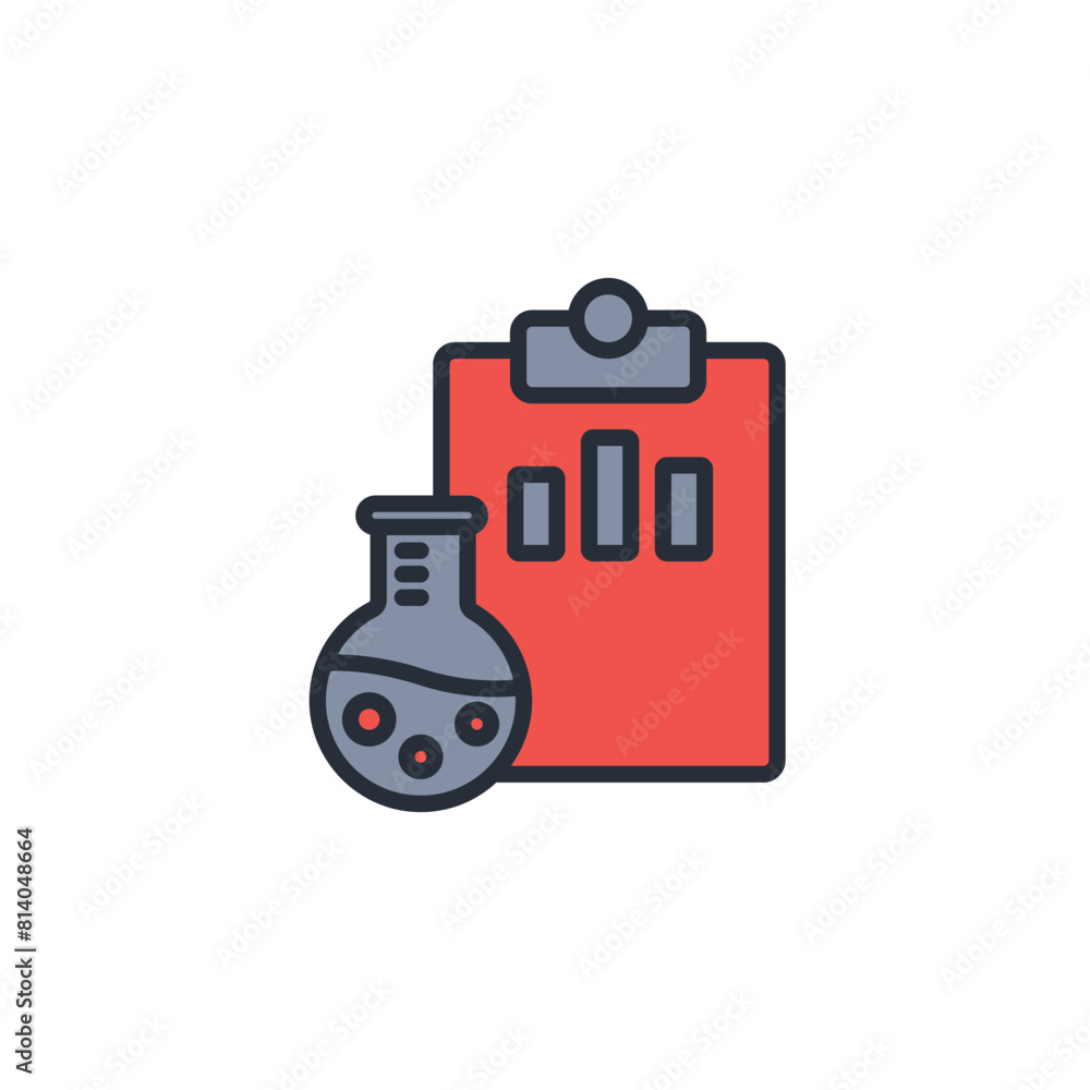 Poster scientific data icon. vector.editable stroke.linear style sign for use web design,logo.symbol illust