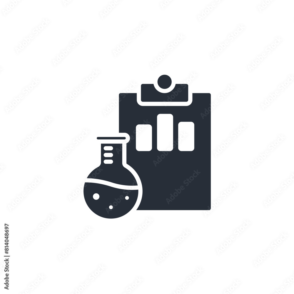 Poster scientific data icon. vector.editable stroke.linear style sign for use web design,logo.symbol illust