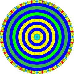 multicolored mandala on a white background