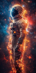 Astronaut caught in a cosmic explosion