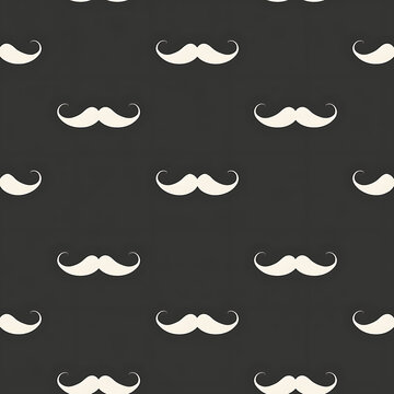 Vintage Inspired Moustache Repeating Pattern