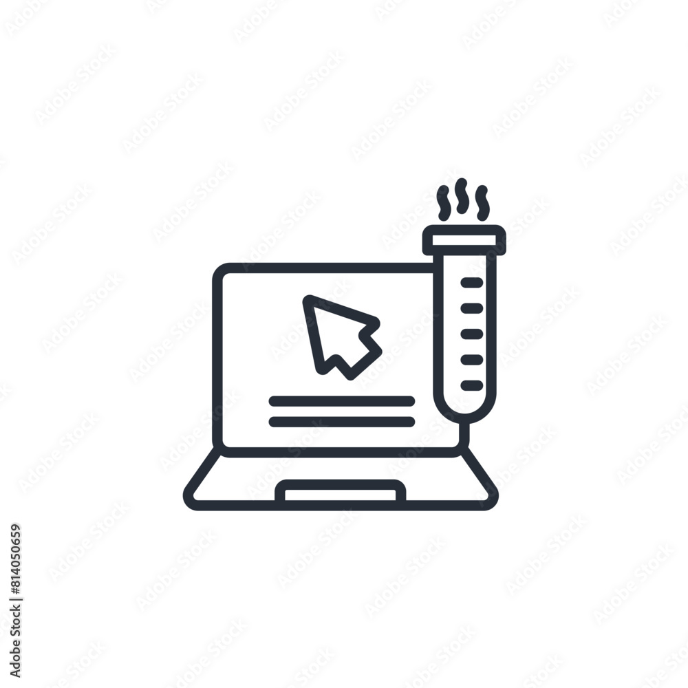 Poster computer science icon. vector.editable stroke.linear style sign for use web design,logo.symbol illus