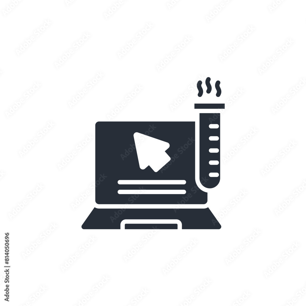Poster computer science icon. vector.editable stroke.linear style sign for use web design,logo.symbol illus