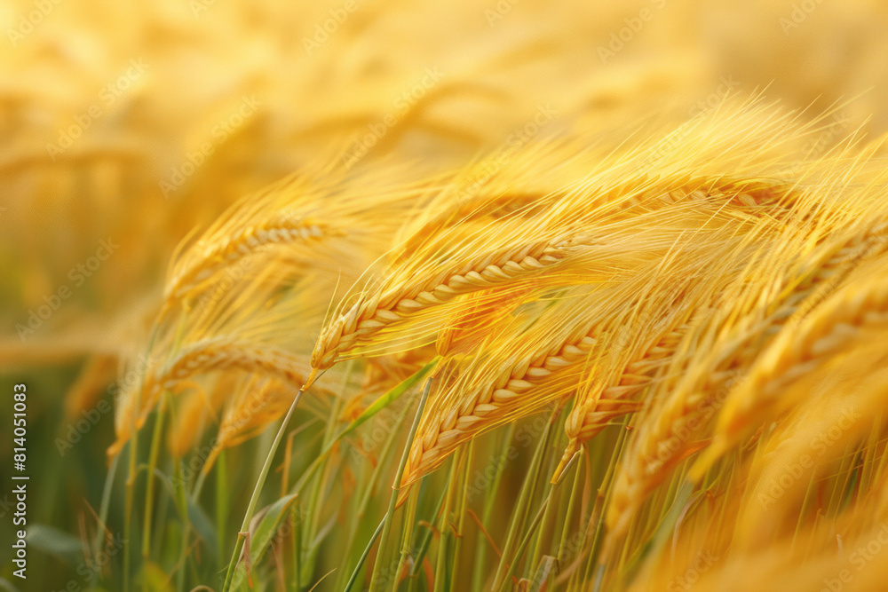 Poster abstract interpretation of a cornfield waving in the wind, symbolizing the natural elements in disti