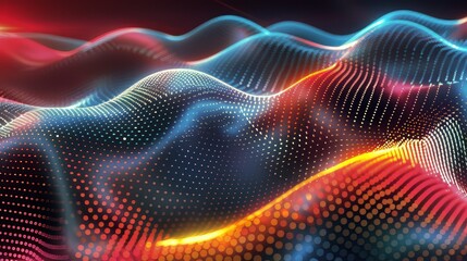Colorful wavy patterned background with smooth flow