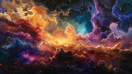Infinite Brushstrokes A Cosmic Painting