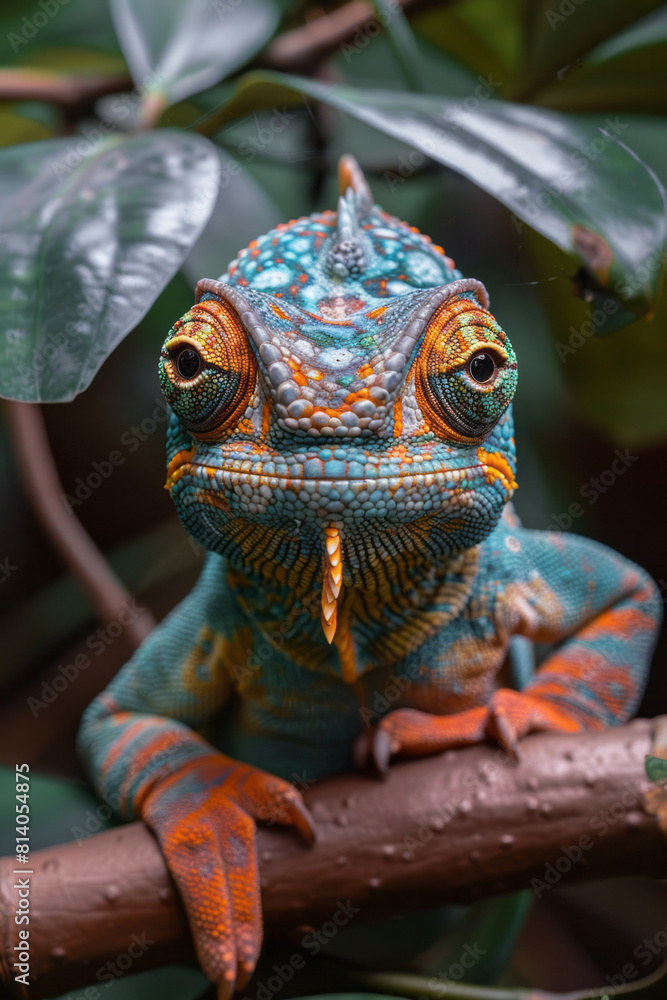 Poster pack animal with a chameleon-like ability to shift its fur pattern and color to communicate,