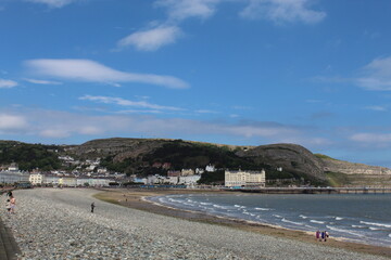 The beautiful Llandudno seafront in North Wales. Llandudno is home to the Great Orme