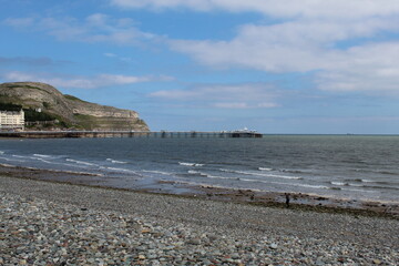 The beautiful Llandudno seafront in North Wales. Llandudno is home to the Great Orme