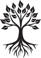 Obraz premium Tree and roots design on white background