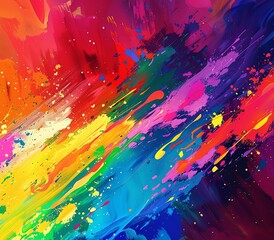 Colorful abstract painting