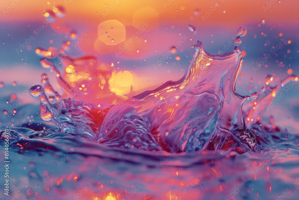 Poster visualization of a musical note turning into a series of colorful sound waves, embodying the essence