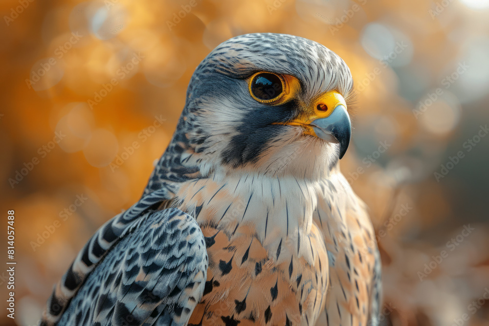 Poster A falcon with a built-in camera and live-streaming capabilities for wildlife monitoring and educational purposes,