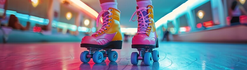 Retro themed roller skate disco, where beats and wheels align