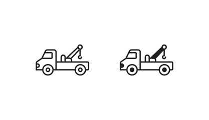 Tow Truck icon design with white background stock illustration