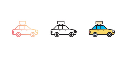 Taxi icon design with white background stock illustration