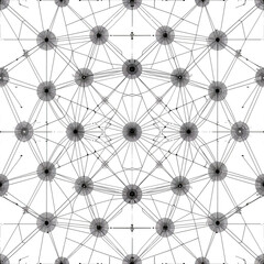 Seamless abstract geometric pattern with connecting dots and lines. Connection structure.