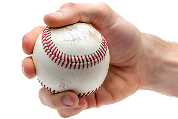 A hand holding a baseball