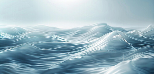 Calming and meditative soothing platinum mist in serene waves, ideal for backgrounds.
