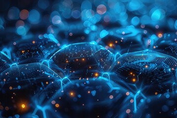 Obraz premium Self-Healing Conductive Materials: Conceptual Futuristic Illustration of Material Technology Advancements