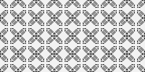 Techno vector crosses, seamless pattern