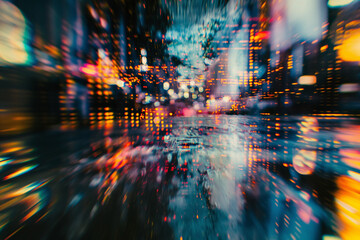 Fototapeta premium Abstract Urban Lights in Motion