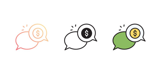 Chat icon design with white background stock illustration