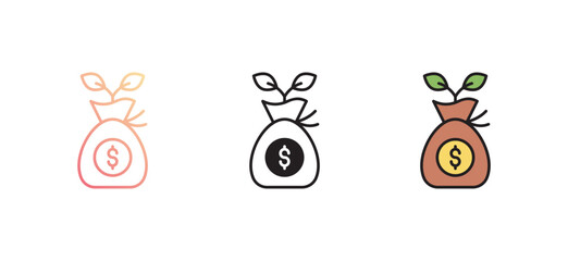 Budget icon design with white background stock illustration