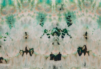 Naklejka premium abstract pattern on silk fabric texture in green tones