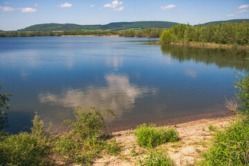 Riverscape along the Weser in Germany