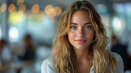Obraz premium beautiful woman looking in camera 