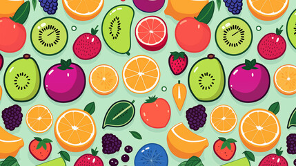 Fruit Image, Pattern Style, For Wallpaper, Desktop Background, Smartphone Cell Phone Case, Computer Screen, Cell Phone Screen, Smartphone Screen, 16:9 Format - PNG