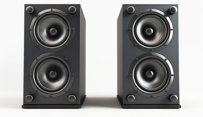 Fototapeta premium high quality pc speakers isolated on a whit