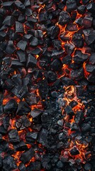 Burning carbon in a vertical blaze