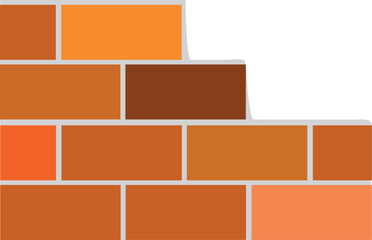 brick wall flat icon colorful silhouette vector illustration