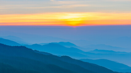 sunrise over mountains