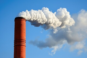 A chimney expelling smoke into the air, contributing to environmental pollution
