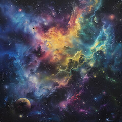 Obraz na płótnie Canvas A Breathtaking Gaze into Outer Space