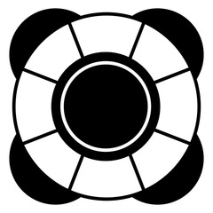 Fototapeta premium Lifebouy icon on white background