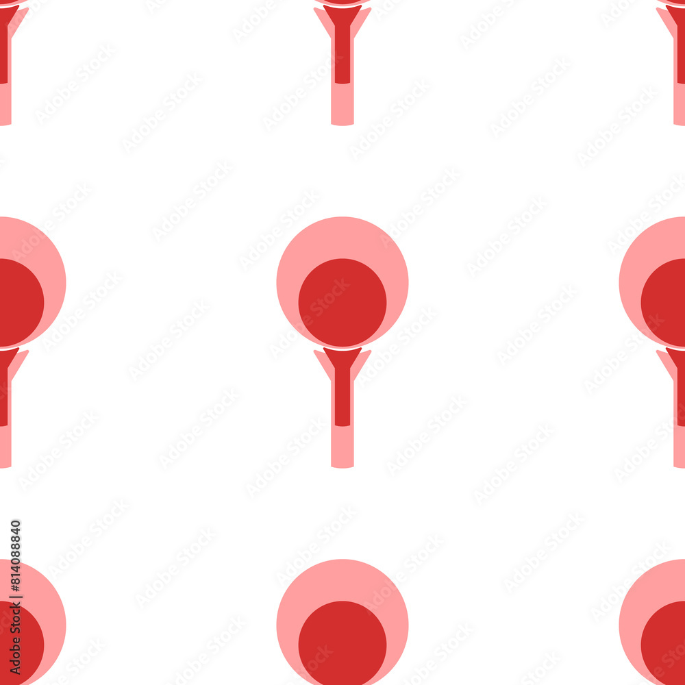 Poster seamless pattern of large isolated red golf symbols. the elements are evenly spaced. illustration on
