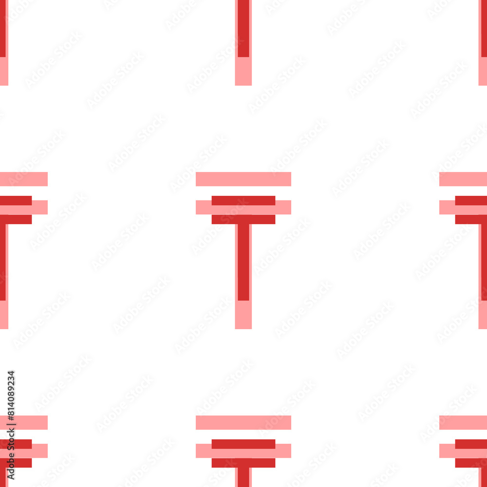 Poster seamless pattern of large isolated red tenge symbols. the elements are evenly spaced. illustration o